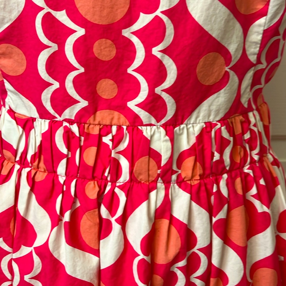 Boden Beatrice Pink White summer dress size 10 Tall - Picture 4 of 8